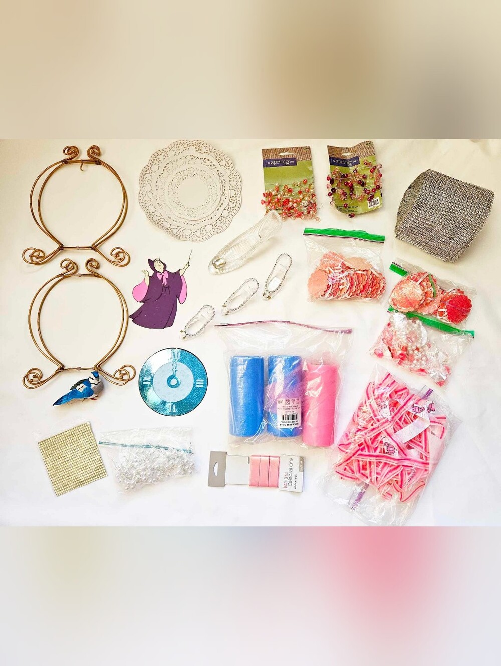 Cinderella & Fairy Tale Princess Craft & Decor Birthday/Party Supplies Set
